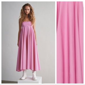 NWT. Zara Pink Poplin Midi Dress. Size XL.